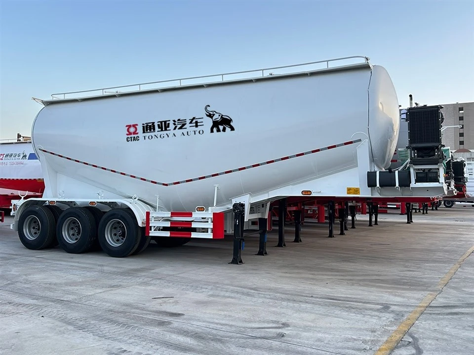 3-akslet bulksementtank semitrailer med mekanisk oppheng