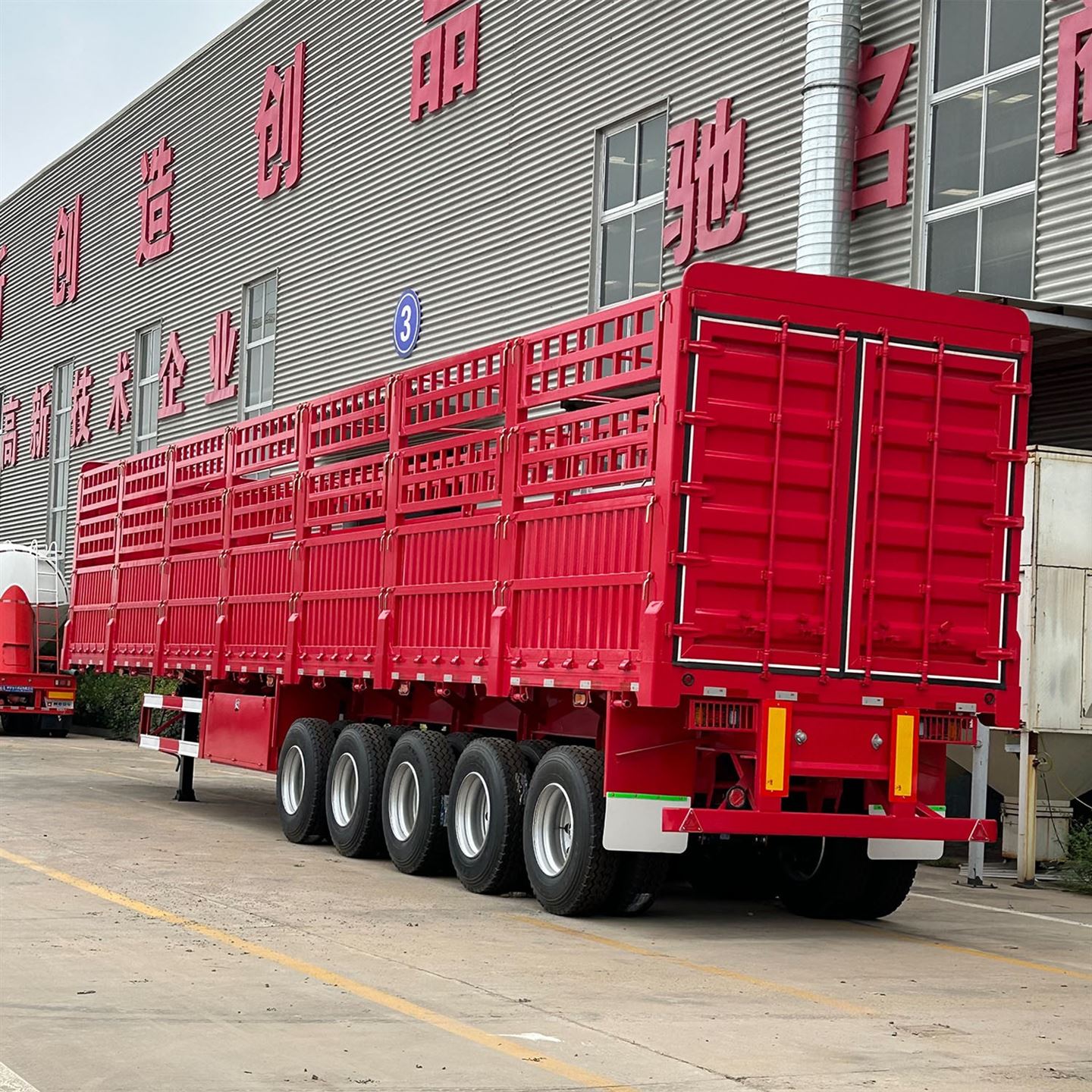 5 Axle 60T Bulk Cargo Transport Gjerde Semi Trailer Side Wall Semi Trailer