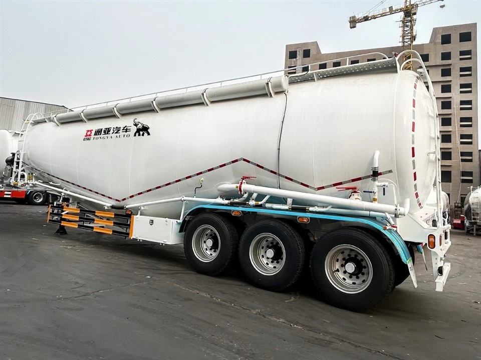 60T Powde Tanker Semi Trailer With BPW Axle factory