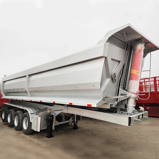 Kina Factory TONGYA Merke U Shape Hyva Sylinder Dump Trailer Til salgs
