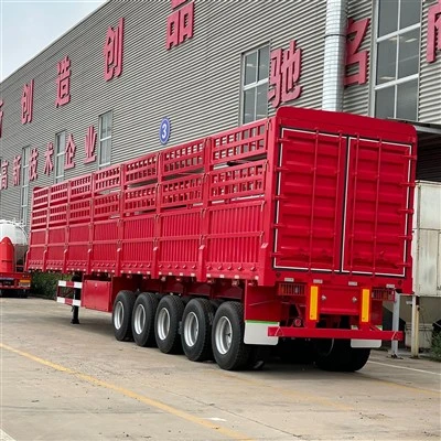5 Axle 60T Bulk Cargo Transport Gjerde Semi Trailer Side Wall Semi Trailer