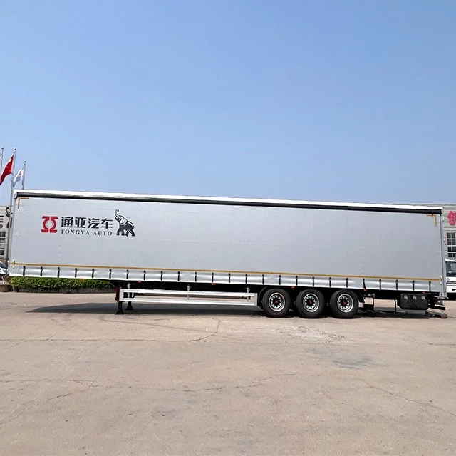 TONGYA 3 Aksel 40 Tons Varebil Truck Curtain Side Open Semi Trailer